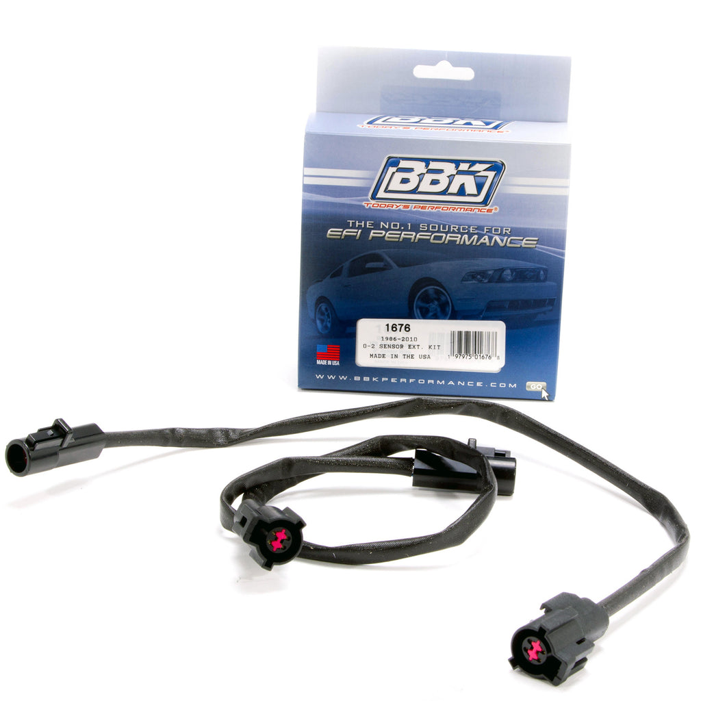BBK Performance Parts 1676 1986-2010 FORD BBK O2 SENSOR EXTENSION HARNESSES FRONT OR REAR (PAIR) for Select Ford Mustang