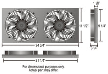 Load image into Gallery viewer, Derale 16812 Powerpack -High Output Dual 10" Electric RAD Fan/Aircraft quality alum. shroud