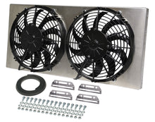 Load image into Gallery viewer, Derale 16812 Powerpack -High Output Dual 10" Electric RAD Fan/Aircraft quality alum. shroud