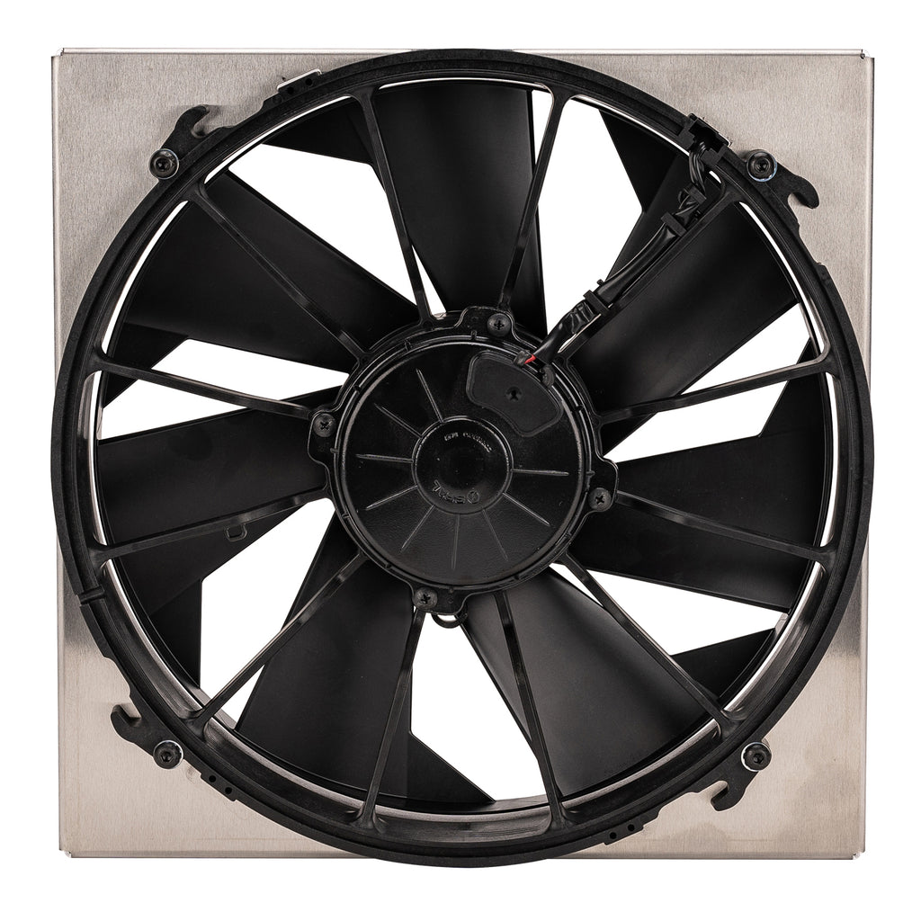 Derale 16815 High Output Single 12" Electric RAD Fan/Aluminum Shroud Kit