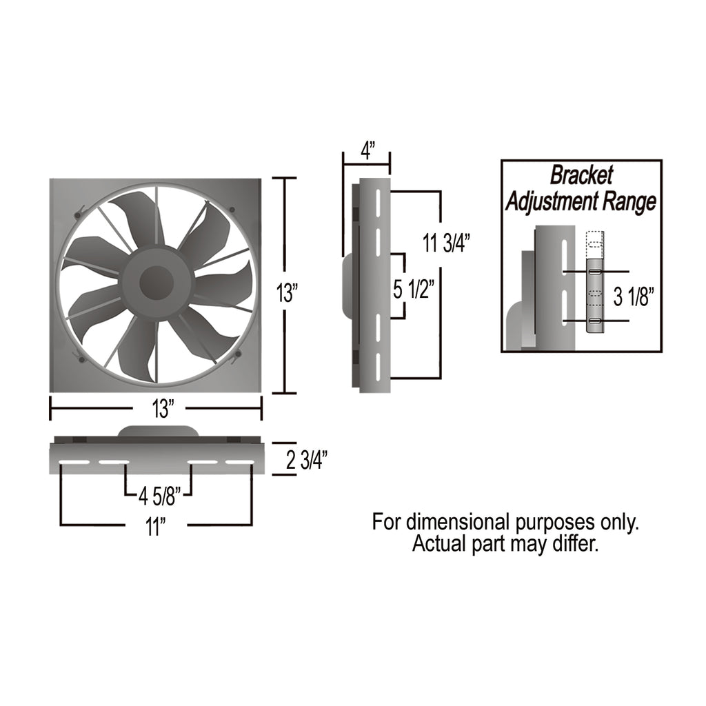 Derale 16815 High Output Single 12" Electric RAD Fan/Aluminum Shroud Kit