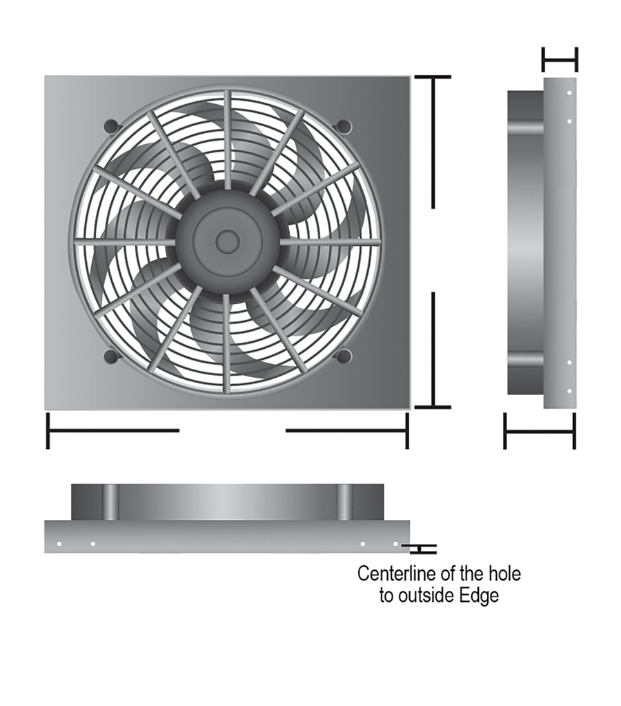 Derale 16818 Powerpack - High Output Single 17" Electric RAD Fan/Aluminum Shroud Kit