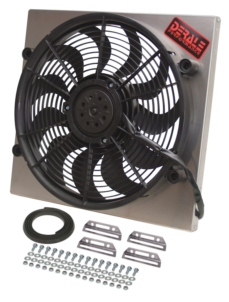 Derale 16819 Powerpack - High Output Single 17" Electric RAD Fan/Aluminum Shroud Kit