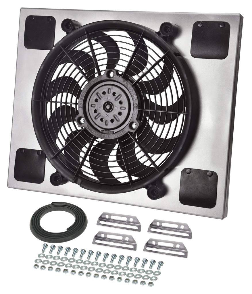 Derale 16820 Powerpack - High Output Single 14" Electric RAD Fan/Aluminum Shroud Kit