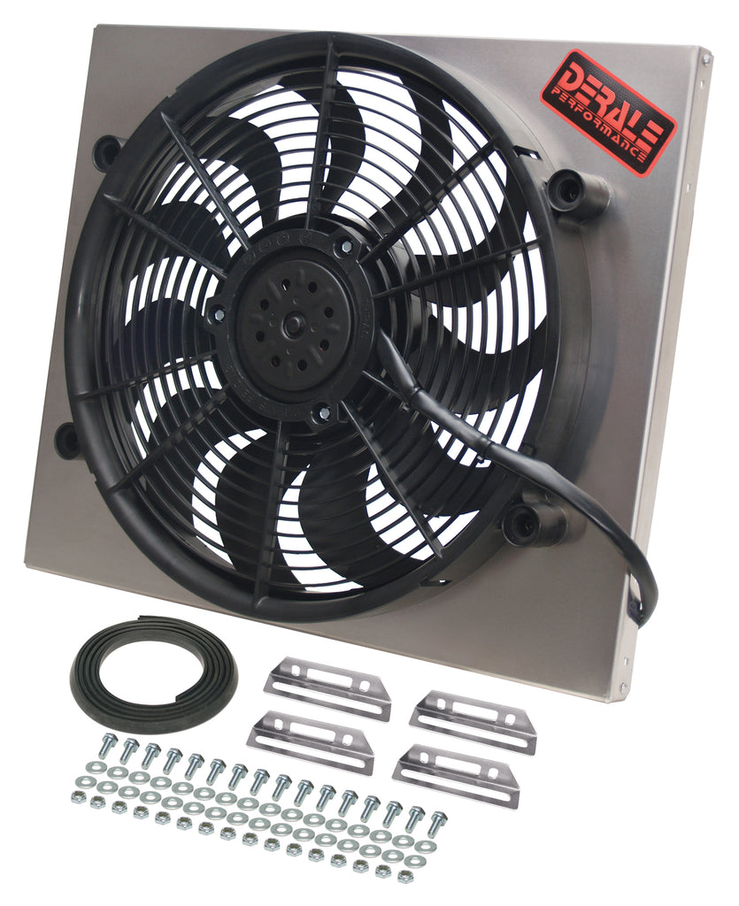 Derale 16821 Powerpack - High Output Single 17" Electric RAD Fan/Aluminum Shroud Kit