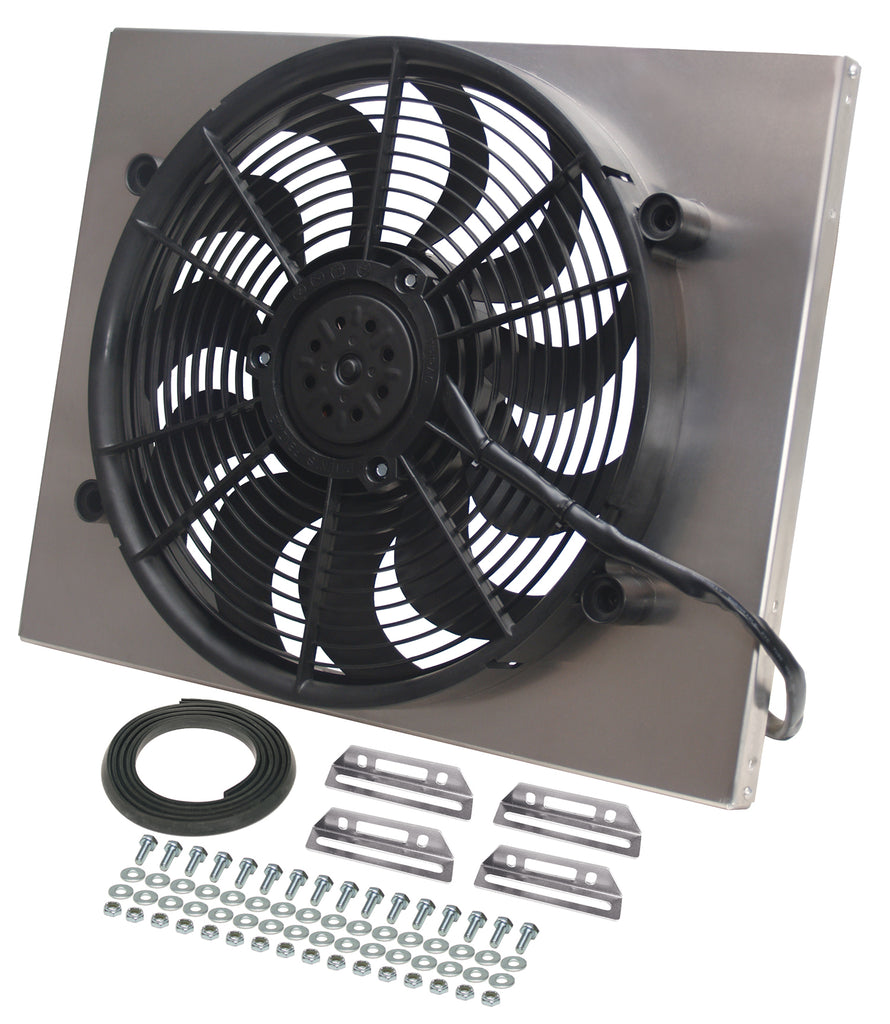 Derale 16822 Powerpack - High Output Single 17" Electric RAD Fan/Aluminum Shroud Kit