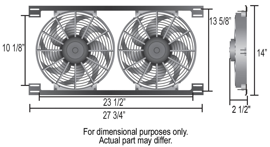 Derale 16824 Dual 12" Electric Tornado Fan Kit