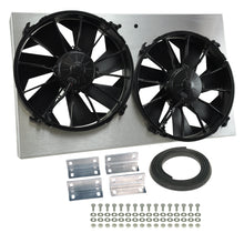 Load image into Gallery viewer, Derale 16825 Powerpack - High Output Dual 12" Electric RAD Fan/Aluminum Shroud Kit