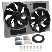 Load image into Gallery viewer, Derale 16826 Powerpack - High Output Dual 12" Electric RAD Fan/Aluminum Shroud Kit