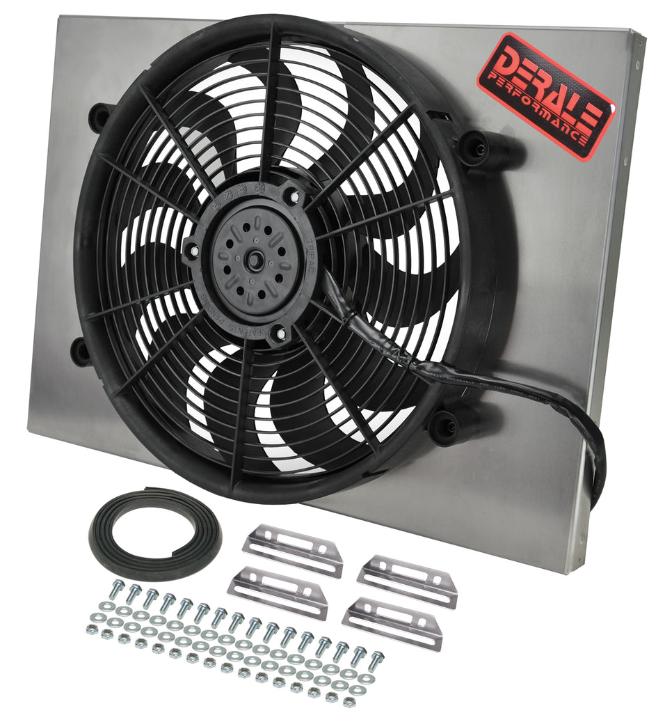Derale 16828 Powerpack - High Output Single 17" Electric RAD Fan/Aluminum Shroud Kit