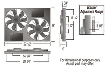 Load image into Gallery viewer, Derale 16830 Powerpack - High Output Dual 11" Electric RAD Fan/Aluminum Shroud Kit