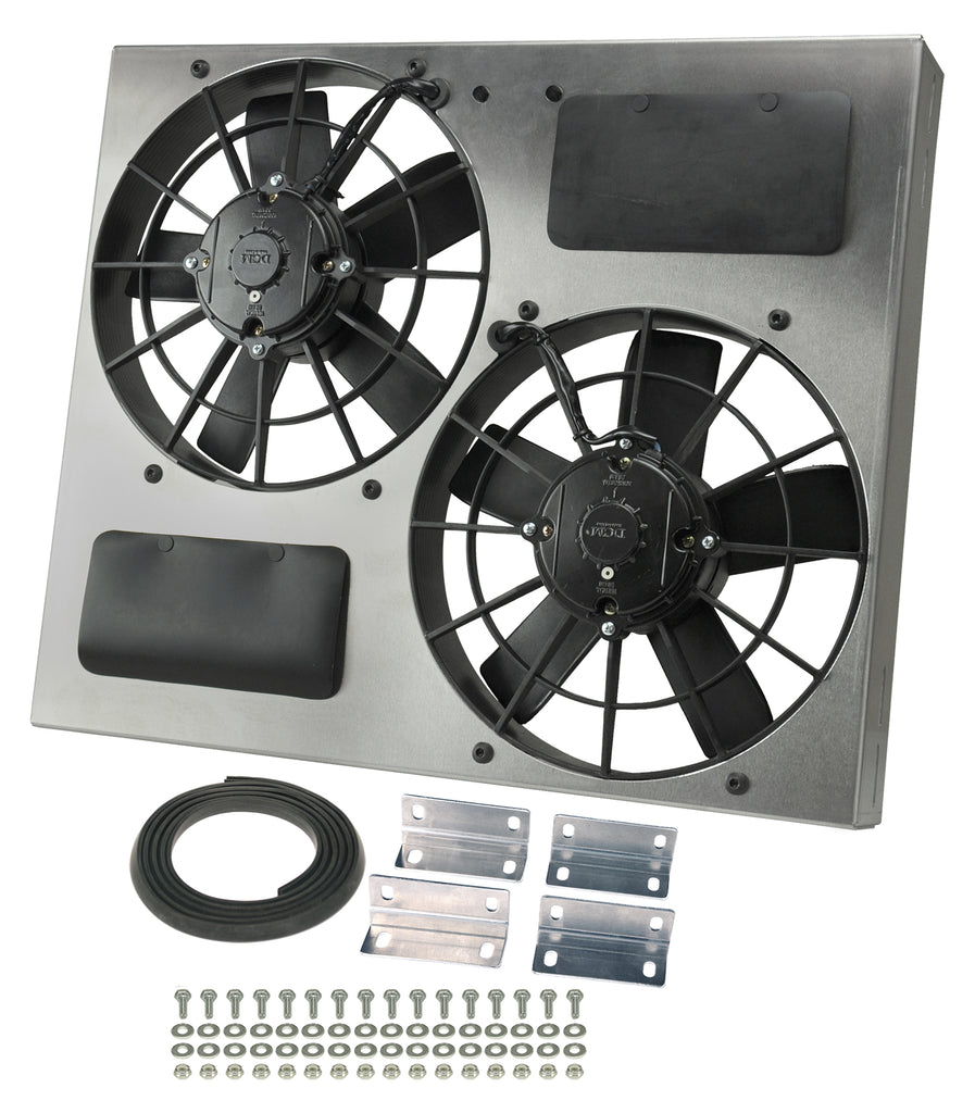 Derale 16830 Powerpack - High Output Dual 11" Electric RAD Fan/Aluminum Shroud Kit