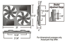 Load image into Gallery viewer, Derale 16831 Powerpack - High Output Dual 11" Electric RAD Fan/Aluminum Shroud Kit