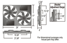 Load image into Gallery viewer, Derale 16833 Powerpack - High Output Dual 11" Electric RAD Fan/Aluminum Shroud Kit