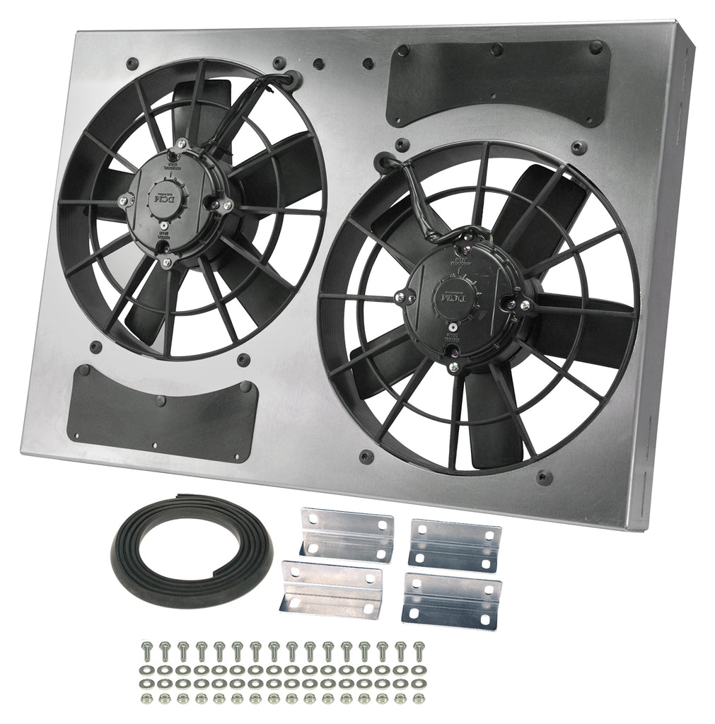 Derale 16833 Powerpack - High Output Dual 11" Electric RAD Fan/Aluminum Shroud Kit