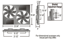 Load image into Gallery viewer, Derale 16835 Powerpack - High Output Dual 11" Electric RAD Fan/Aluminum Shroud Kit