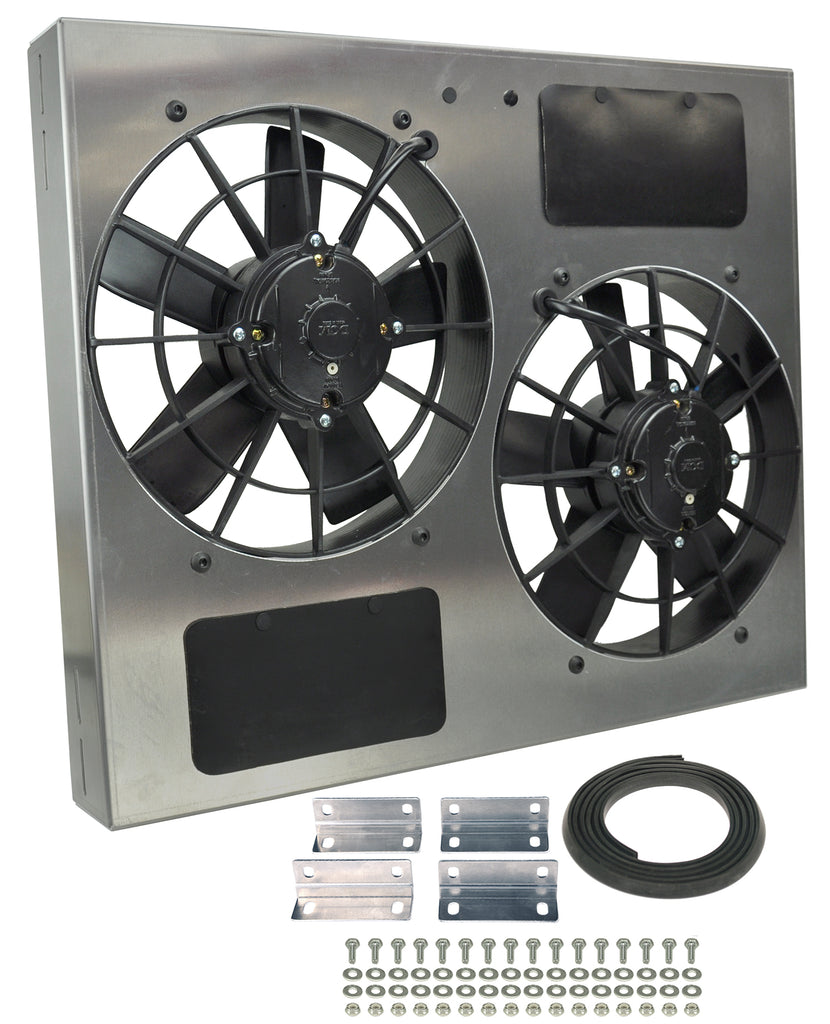 Derale 16835 Powerpack - High Output Dual 11" Electric RAD Fan/Aluminum Shroud Kit