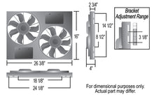 Load image into Gallery viewer, Derale 16836 Powerpack - High Output Dual 12" Electric RAD Fan/Aluminum Shroud Kit