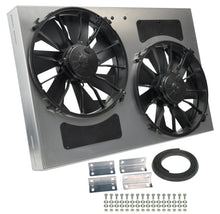 Load image into Gallery viewer, Derale 16837 Powerpack - High Output Dual 12" Electric RAD Fan/Aluminum Shroud Kit