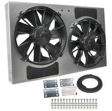 Load image into Gallery viewer, Derale 16838 Powerpack - High Output Dual 12" Electric RAD Fan/Aluminum Shroud Kit