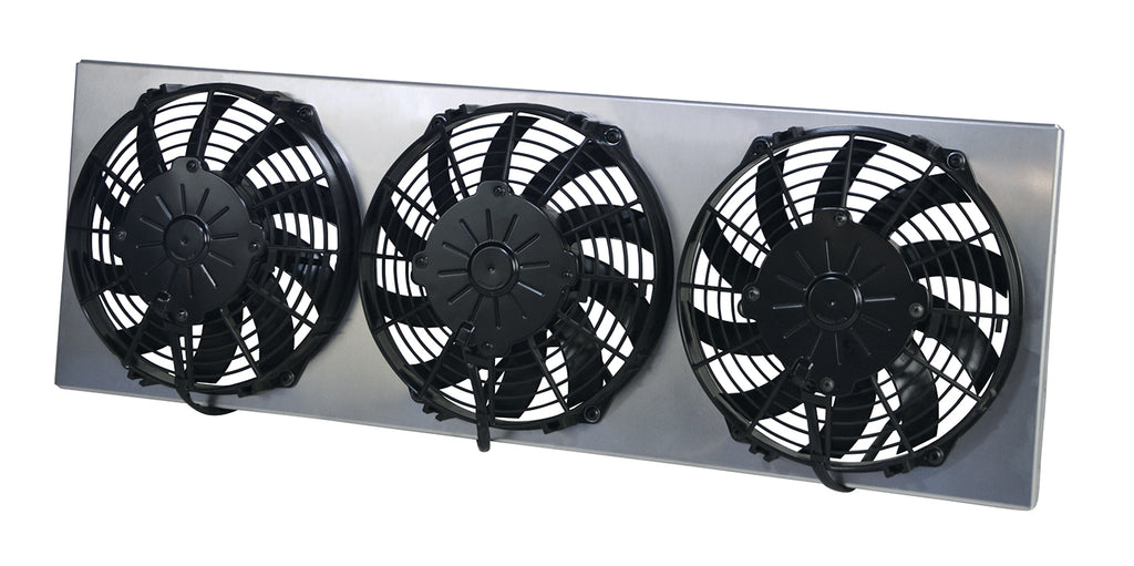 Derale 16839 Powerpack - High Output Triple 9" Electric RAD Fan/Aluminum Shroud Kit for Select Jeep Cherokee
