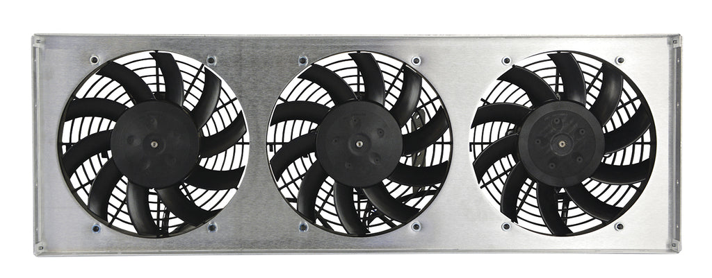 Derale 16839 Powerpack - High Output Triple 9" Electric RAD Fan/Aluminum Shroud Kit for Select Jeep Cherokee