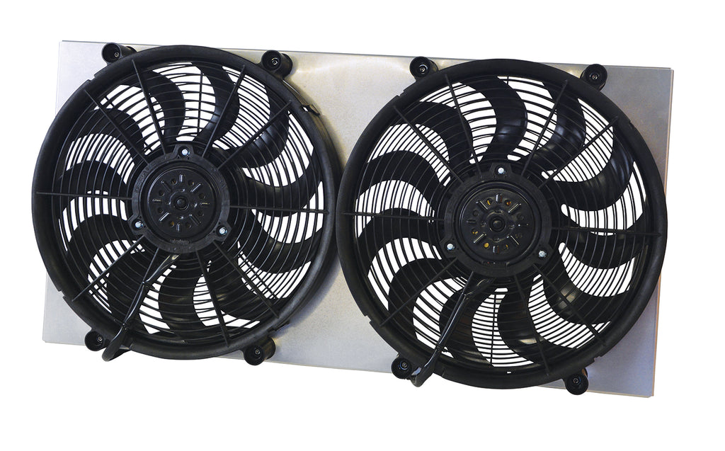Derale 16843 Powerpack - High Output Dual 17" Electric RAD Fan/Aluminum Shroud Kit