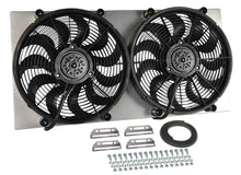 Load image into Gallery viewer, Derale 16843 Powerpack - High Output Dual 17" Electric RAD Fan/Aluminum Shroud Kit