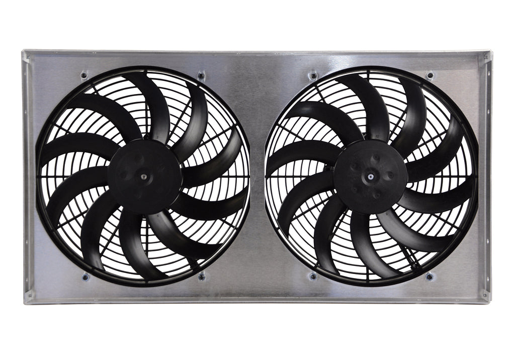 Derale 16850 Powerpack - High Output Dual 12" Electric RAD Fan/Aluminum Shroud Kit