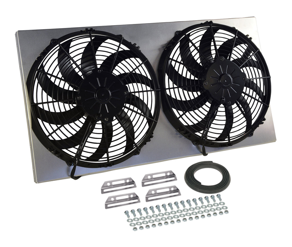 Derale 16850 Powerpack - High Output Dual 12" Electric RAD Fan/Aluminum Shroud Kit