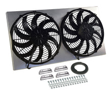 Load image into Gallery viewer, Derale 16850 Powerpack - High Output Dual 12" Electric RAD Fan/Aluminum Shroud Kit