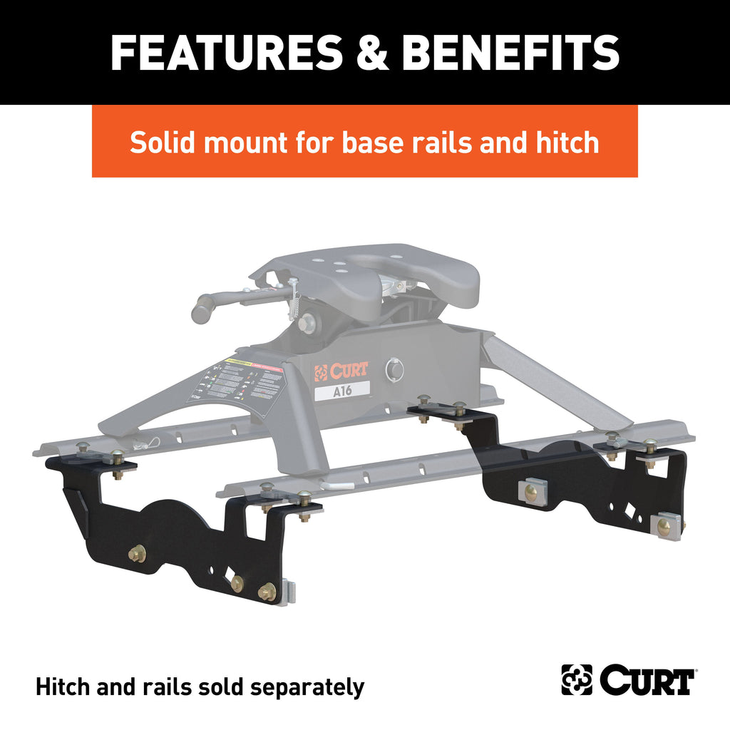 CURT 16911 Custom 5th Wheel Brackets, Select Ford F-150