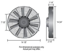 Load image into Gallery viewer, Derale 16914 14" Dyno-Cool Straight Blade Electric Fan