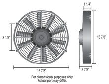 Load image into Gallery viewer, Derale 16916 16" Dyno-Cool Straight Blade Electric Fan