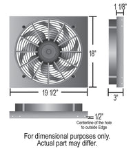 Load image into Gallery viewer, Derale 16919 High Output 17" Electric Puller Fan/Black Steel Shroud Kit