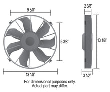 Load image into Gallery viewer, Derale 16924 12" High Output Single RAD Pusher/Puller Fan with Standard Mount Kit