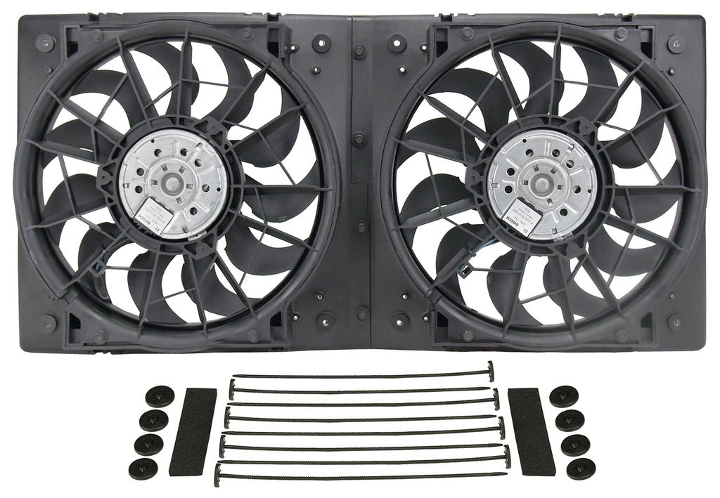 Derale 16928 High Output Dual 12" Electric RAD Fan/Plastic Shroud Kit