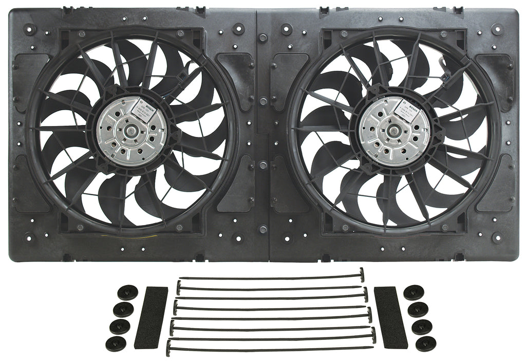 Derale 16934 High Output Dual 12" Electric RAD Fan/Plastic Shroud Kit