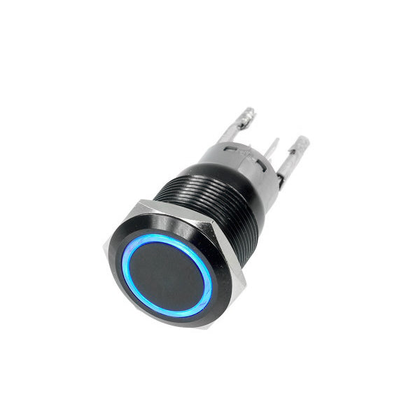 16Mm-Black-2-Position-OnOff-Switch-(Blue)---Black-Flush-Mount-12V