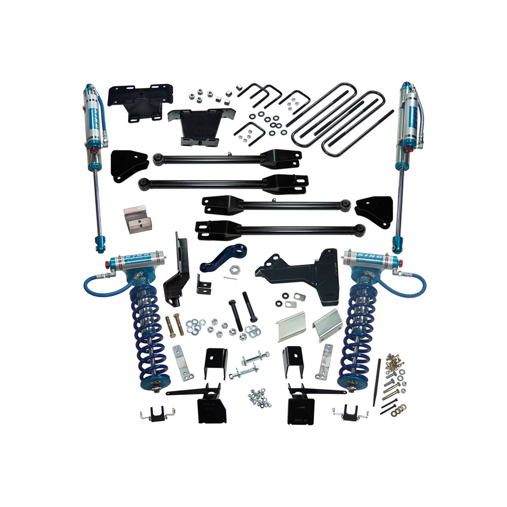 17-19-Ford-F-250-Sd-6In-4In-Lift-Kit-W4-Link-King-Front-CoiloversRear-Reservoir-Shocks