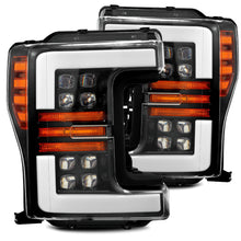 Load image into Gallery viewer, 17-19-Ford-F-250-Sd-Nova-Led-Proj-Headlights-Plank-Style-Gloss-Blk-WActiv-LightSeq-Signal