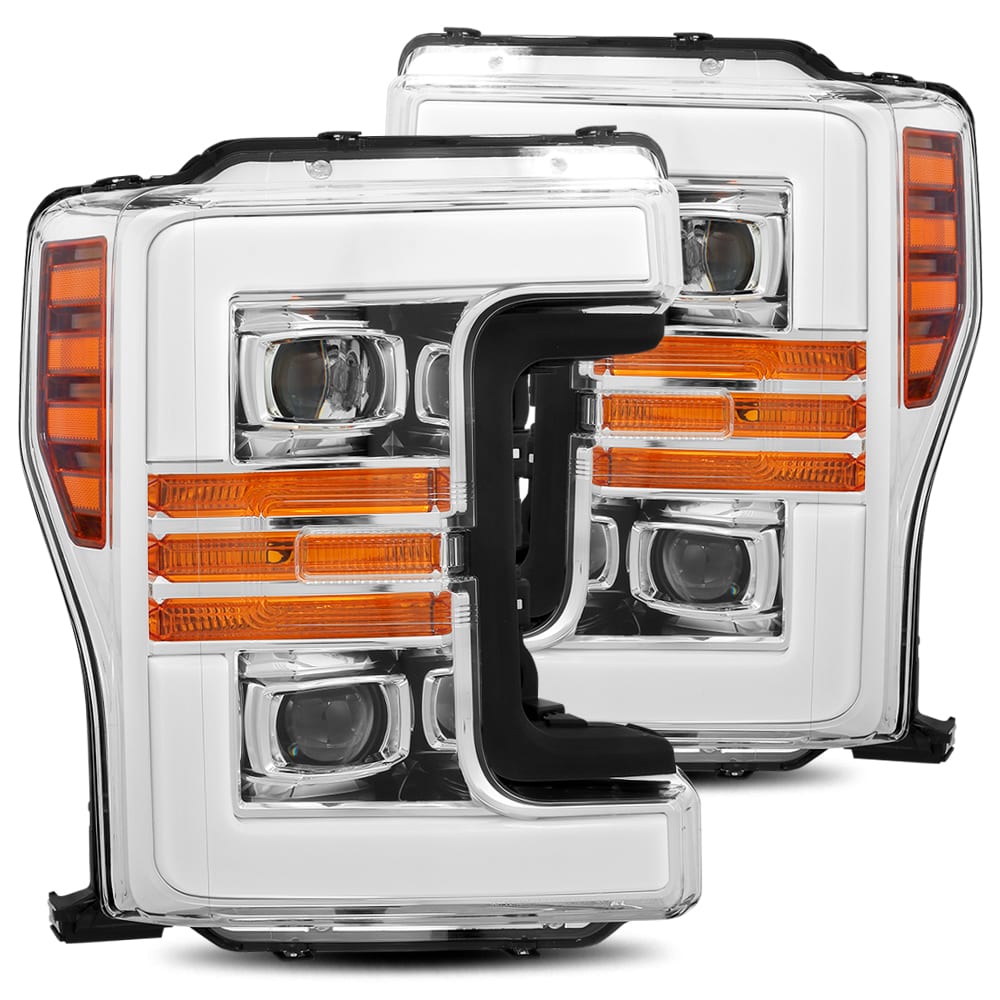 17-19-Ford-F-250-Sd-Pro-Series-Proj-Headlights-Plank-Style-Chrome-WActiv-LightSeq-Signal
