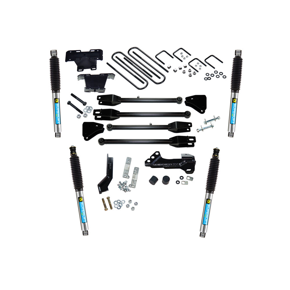 17-19-Ford-F-250F-350-Superduty-4Wd-(Diesel)-4In-Lift-Kit-W4-Link-W-Bilstein-Shocks