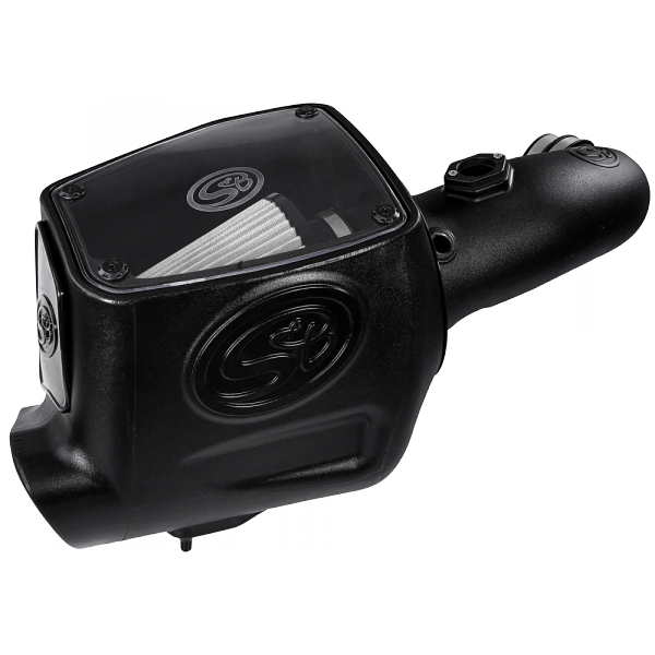 ~(17-Lbs.-25X16x15)~-Cold-Air-Intake-For-08-10-Ford-F250-F350-V8-6.4L-Powerstroke-Dry-Extendable-White-S-B