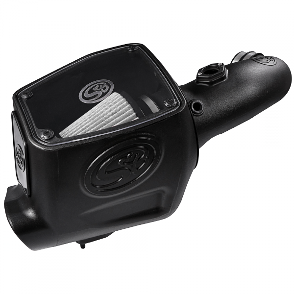 ~(17-Lbs.-25X16x15)~-Cold-Air-Intake-For-08-10-Ford-F250-F350-V8-6.4L-Powerstroke-Dry-Extendable-White-S-B