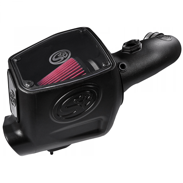 ~(17-Lbs.-25X16x15)~-Cold-Air-Intake-For-08-10-Ford-F250-F350-V8-6.4L-Powerstroke-Cotton-Cleanable-Red-S-B