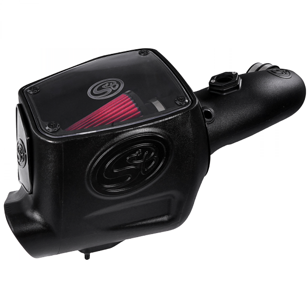 ~(17-Lbs.-25X16x15)~-Cold-Air-Intake-For-08-10-Ford-F250-F350-V8-6.4L-Powerstroke-Cotton-Cleanable-Red-S-B
