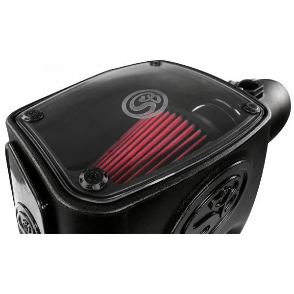 ~(17-Lbs.-25X16x15)~-Cold-Air-Intake-For-08-10-Ford-F250-F350-V8-6.4L-Powerstroke-Cotton-Cleanable-Red-S-B