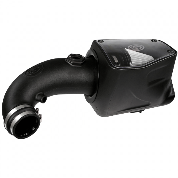 ~(17-Lbs.-25X16x15)~-Cold-Air-Intake-For-08-10-Ford-F250-F350-V8-6.4L-Powerstroke-Dry-Extendable-White-S-B