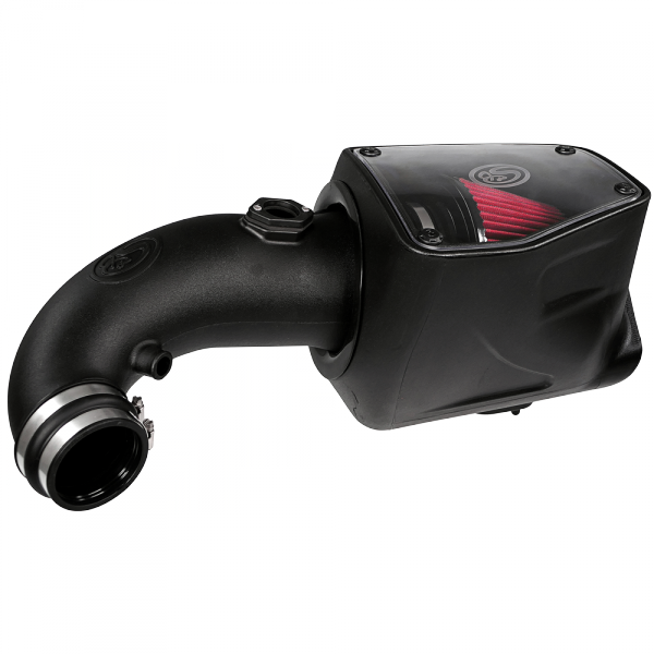 ~(17-Lbs.-25X16x15)~-Cold-Air-Intake-For-08-10-Ford-F250-F350-V8-6.4L-Powerstroke-Cotton-Cleanable-Red-S-B